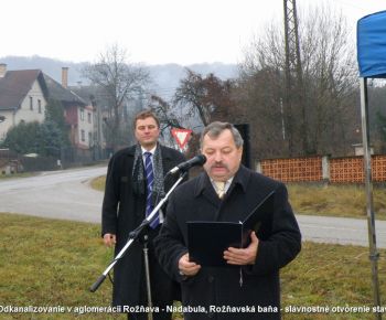 Odkanalizovanie Nadabula, Rožň. Baňa - slávnostné otvorenie stav