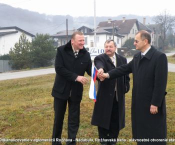 Odkanalizovanie Nadabula, Rožň. Baňa - slávnostné otvorenie stav