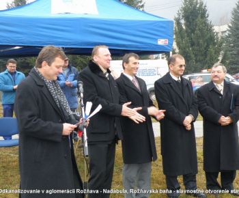 Odkanalizovanie Nadabula, Rožň. Baňa - slávnostné otvorenie stav
