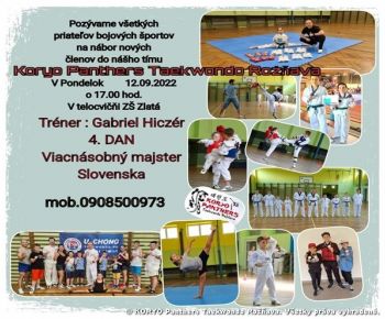 Spravodajstvo z podujatí / Záverečná správa o činnosti klubu KORYO Panthers Taekwondo Rožňava - foto