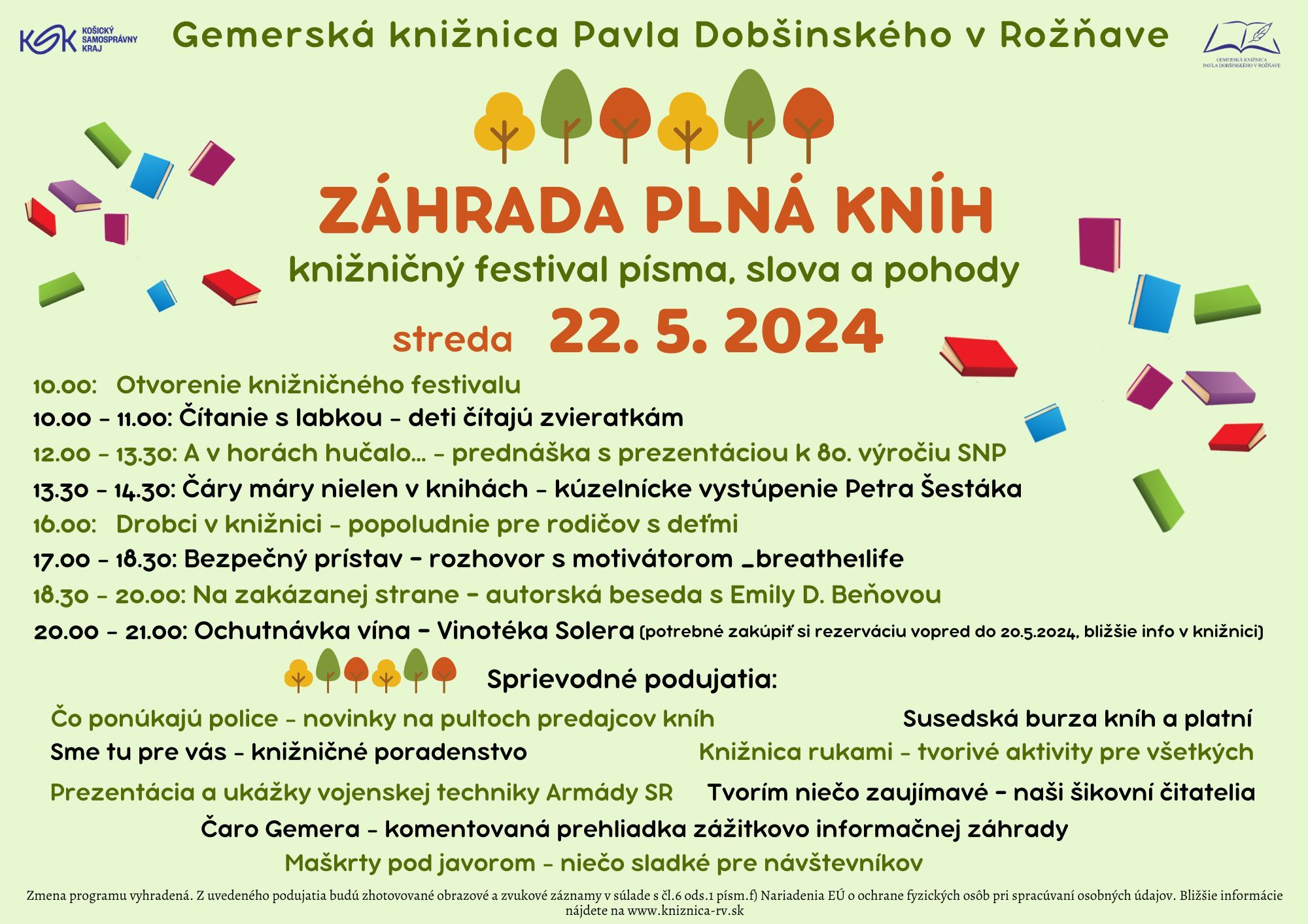 plagat zahrada plna knih