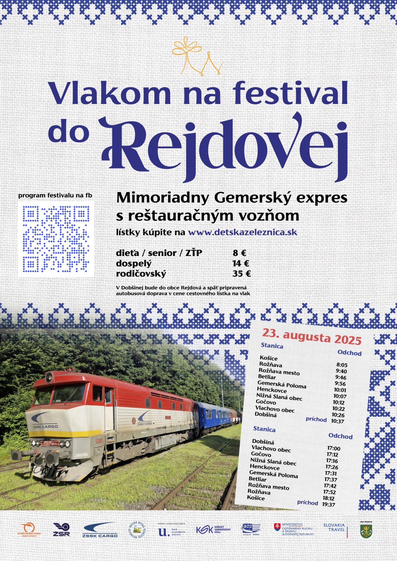 vlakom do Rejdovej