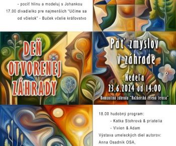 Spravodajstvo z podujatí / Záverečná správa z akcie Víkend otvorených parkov a záhrad  - foto