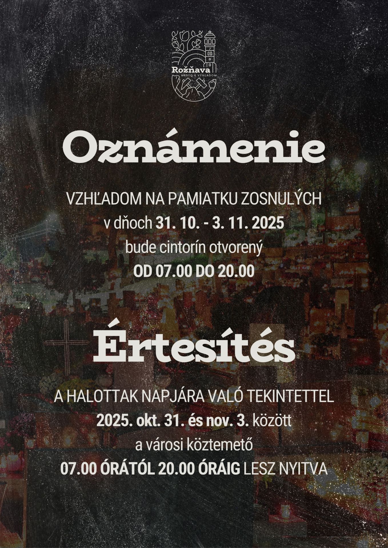 otvaracie hodiny cintorina