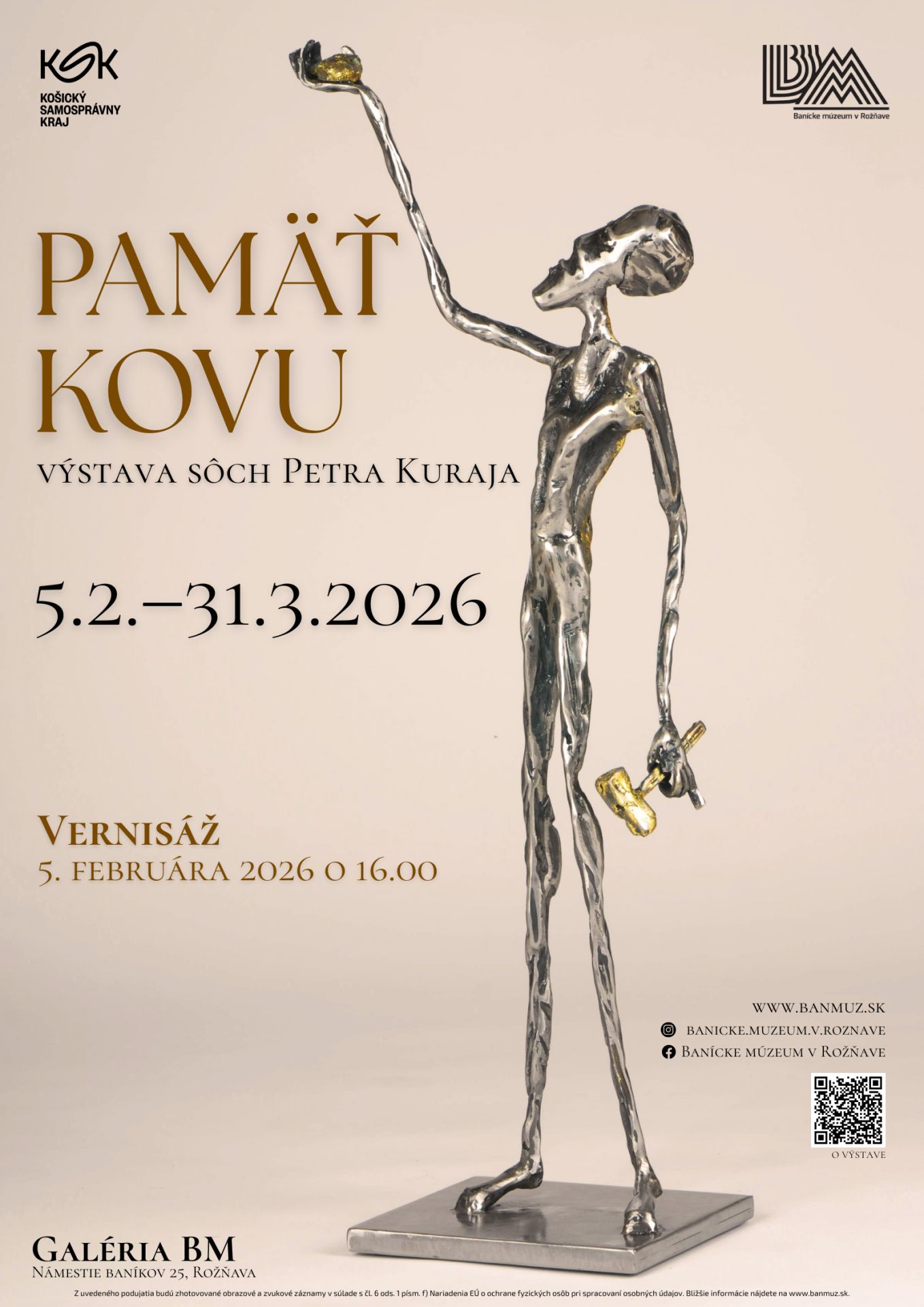  Výstava sôch Petra Kuraja Pamäť kovu