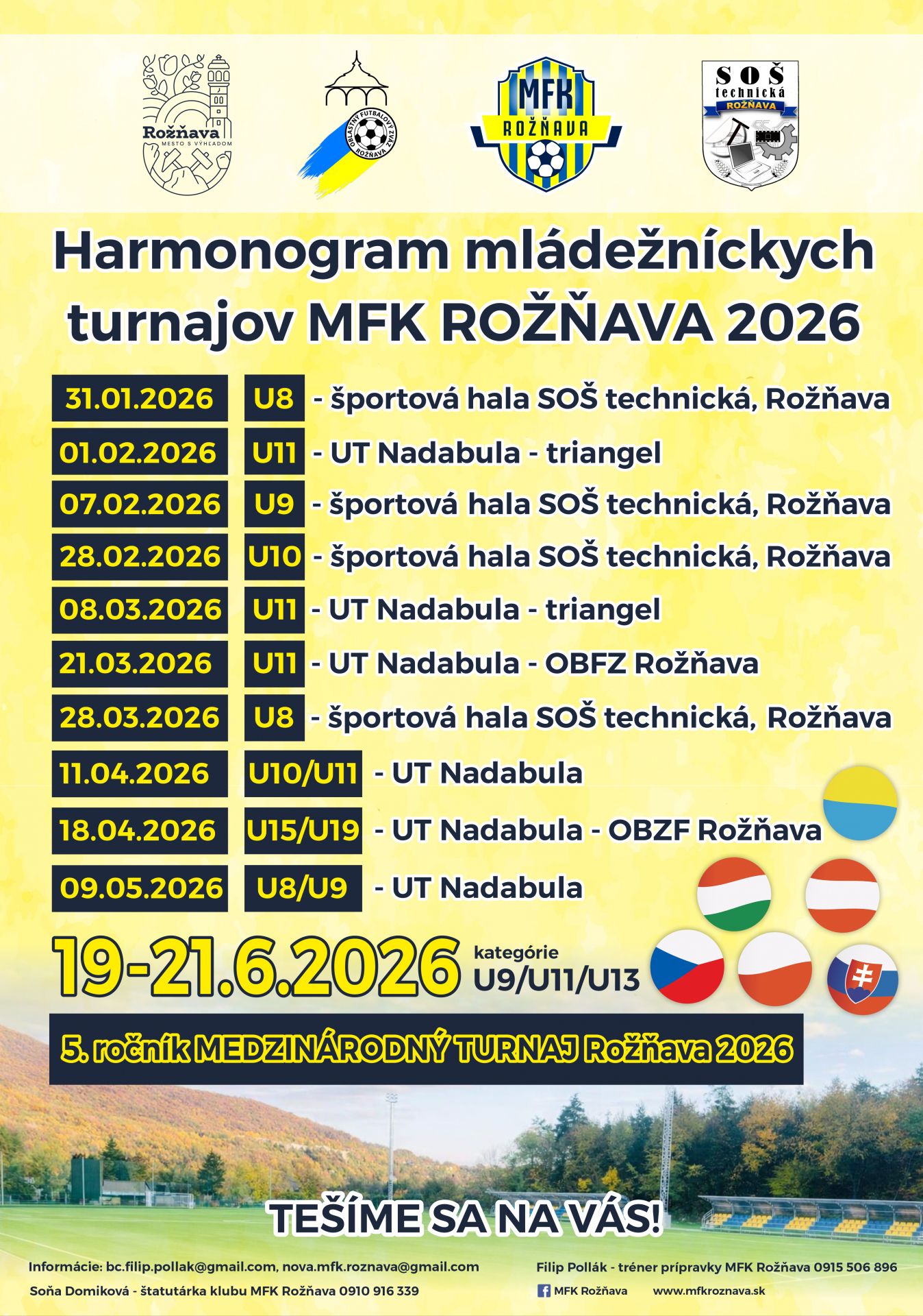 harmonogram MFK Rožňava