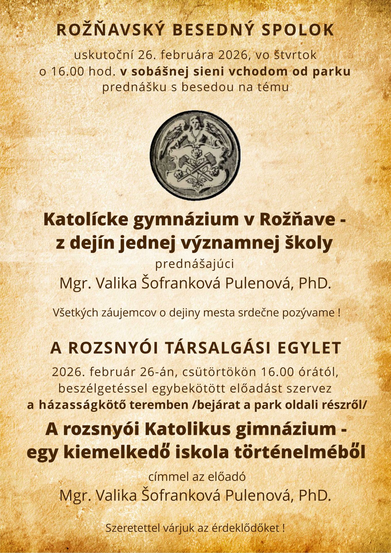 pozvanka roznavsky besedny spolok