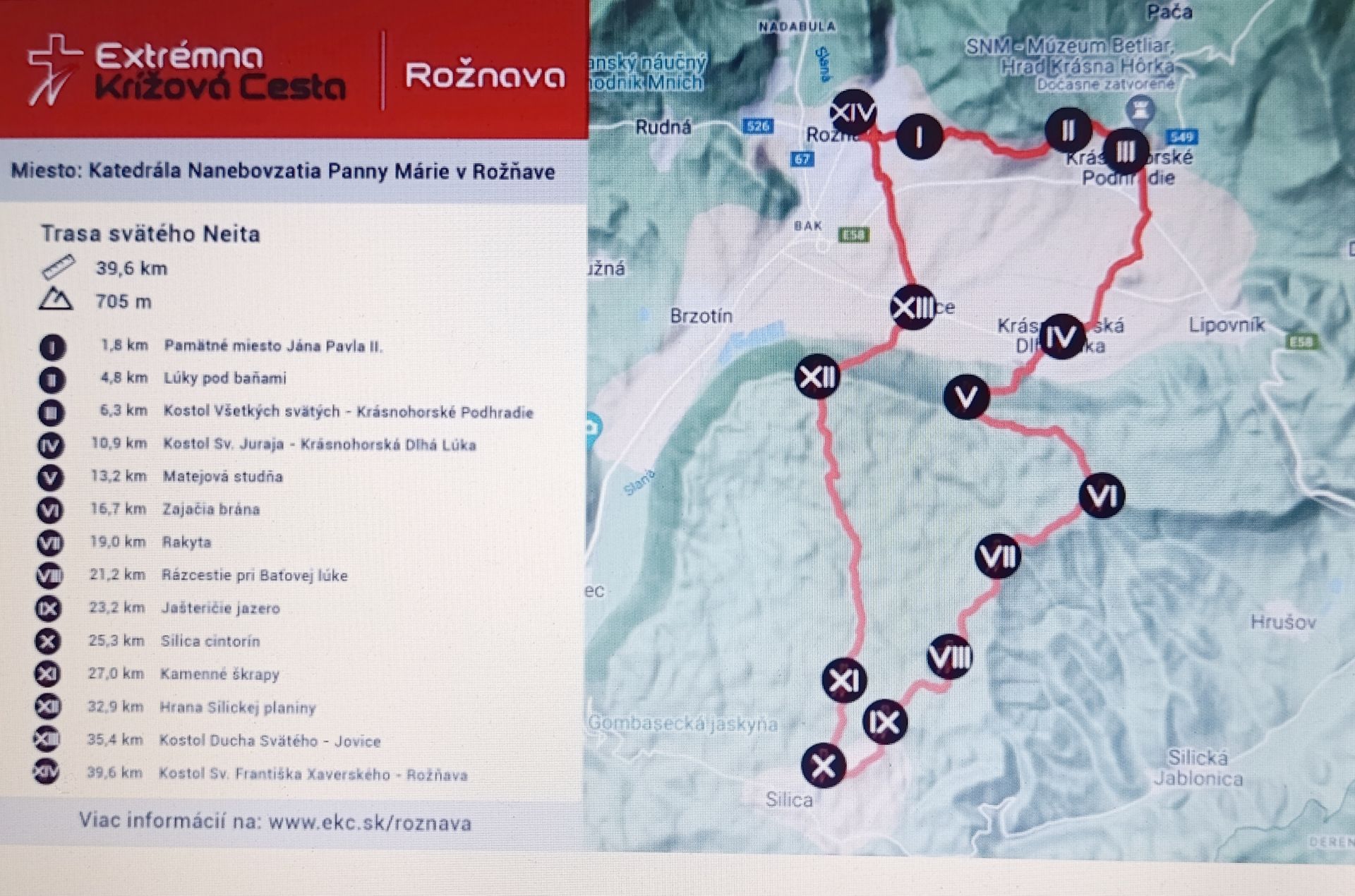 extremna krizova cesta mapa