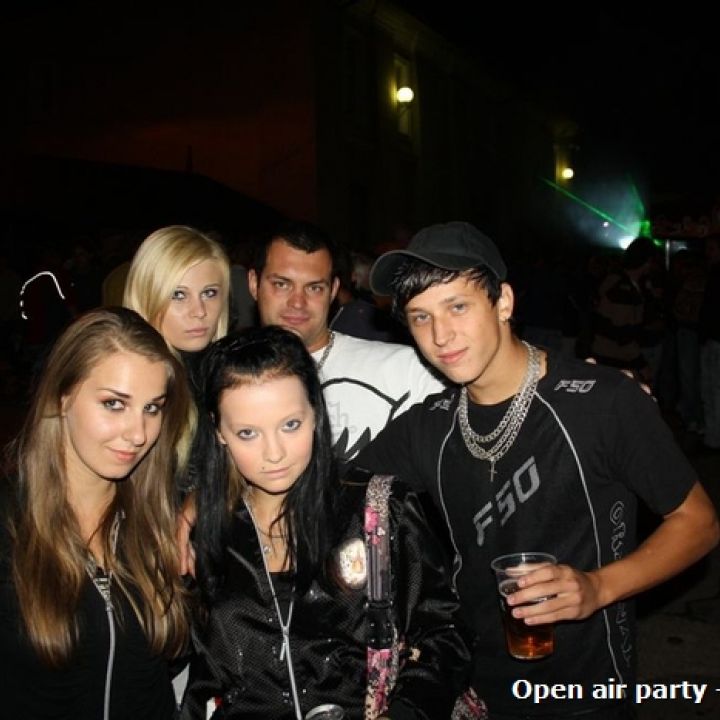 Open air party - laser show