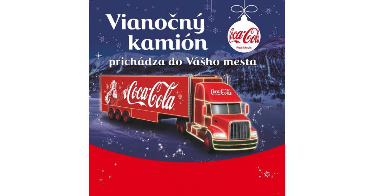 Vianočný kamión Coca Cola prichádza do mesta  