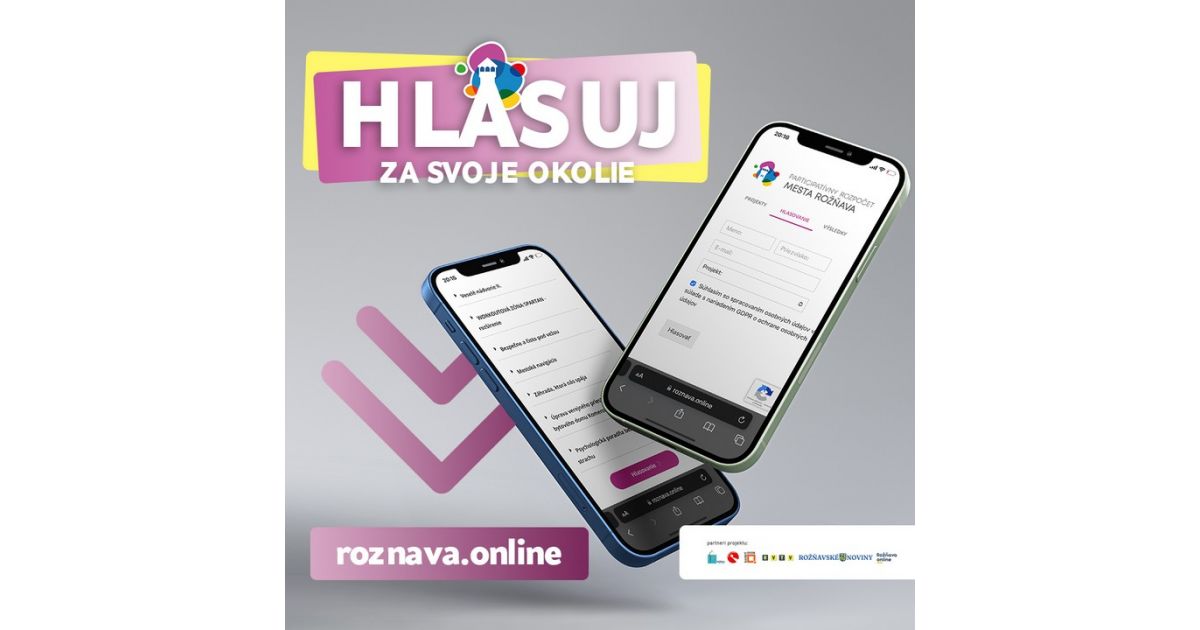 PARTICIPATÍVNY ROZPOČET MESTA ROŽŇAVA 2023 - HLASOVANIE