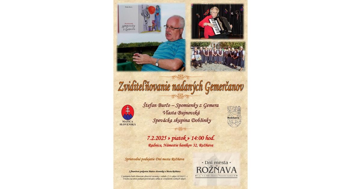 Zviditeľňovanie nadaných Gemerčanov