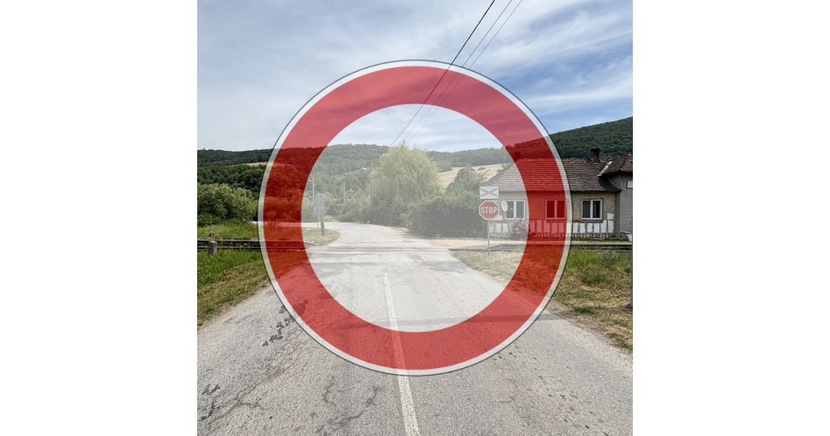 Uzávierka železničného priecestia na ceste KSK – III/3028 na nezabezpečenom železničnom priecestí v úseku trate Rožňava – Betliar v k.ú Nadabula