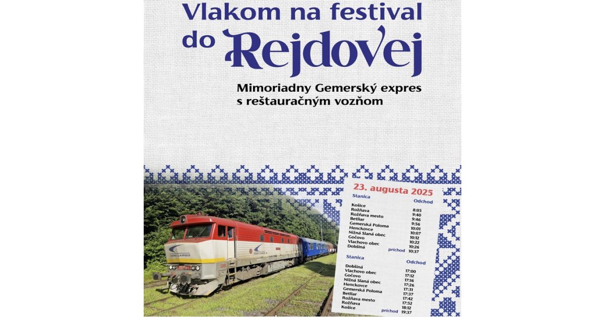 Vlakom na festival do Rejdovej