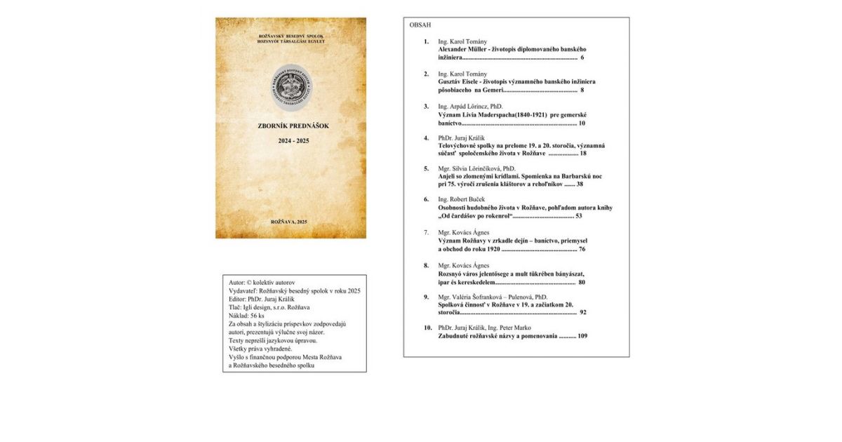 Záverečná správa o použití dotácie pre Rožňavský besednéný spolok