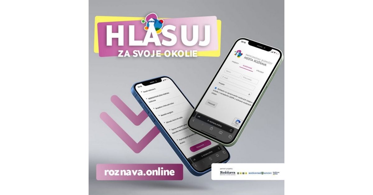PARTICIPATÍVNY ROZPOČET MESTA ROŽŇAVA 2026 - HLASOVANIE