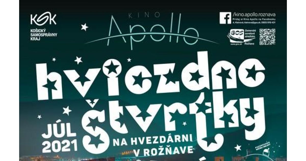 Hviezdne štvrtky na Gemeri -  Letné kino vo hvezdárni