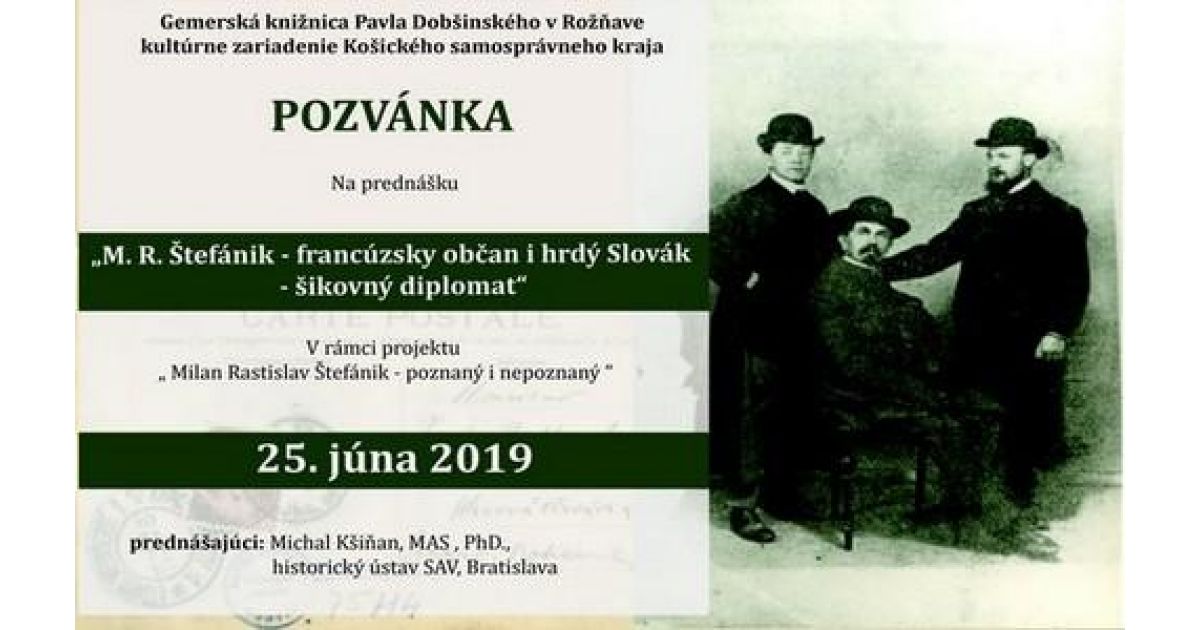 M. R. Štefánik – francúzsky občan i hrdý Slovák – šikovný diploma