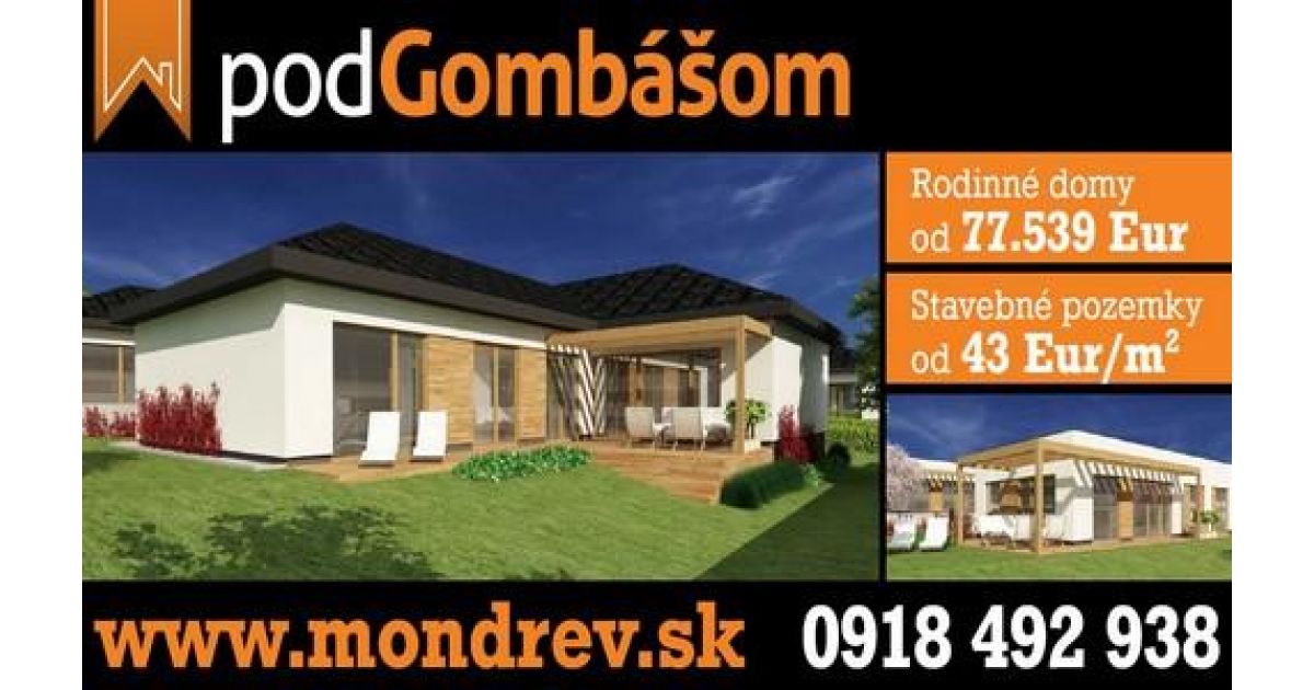 Lukratívne bývanie Pod Gombášom intenzívne naberá reálnu podobu