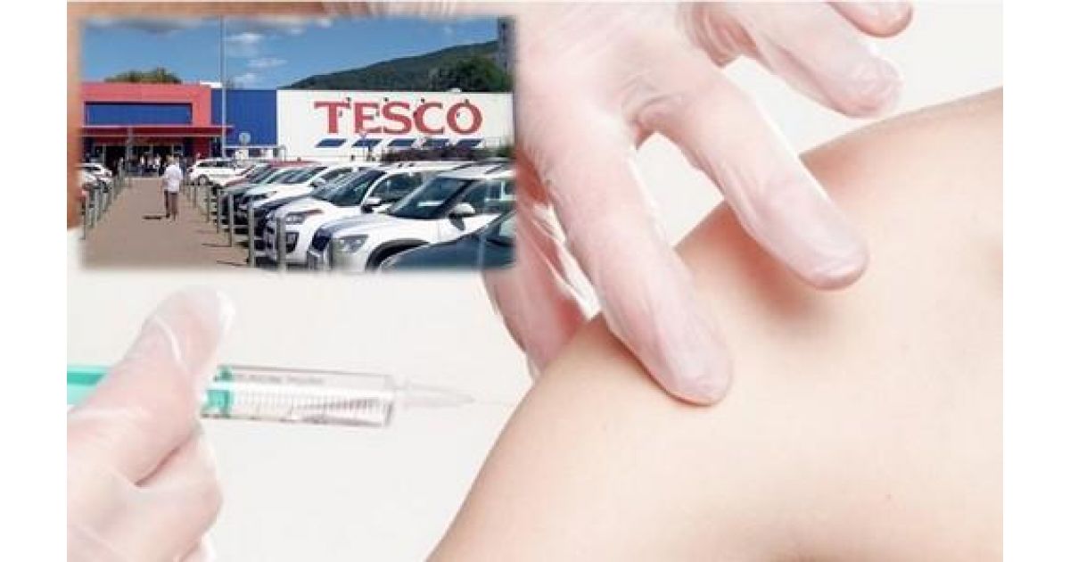 OČKOVANIE PRED HYPERMARKETOM TESCO