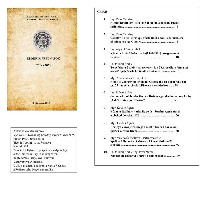 Fotka - Záverečná správa o použití dotácie pre Rožňavský besednéný spolok